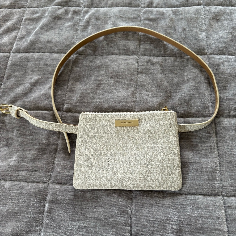 Michael Kors Cream Monogram Crossbody Bag